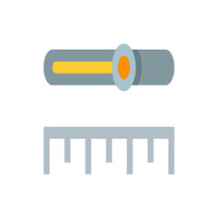 Poster - Illustration of a slider control with an orange knob and a yellow bar on a gray background with shadow