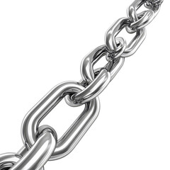 Poster - detailed rendering of intertwined metal chain links against a transparent background highlighting th