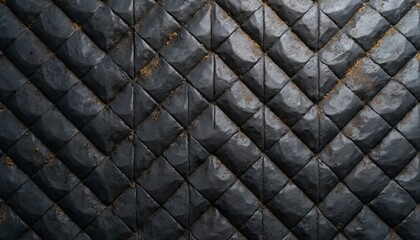 Aufkleber - Abstract 3d vintage worn shabby lozenge diamond rue motif tiles stone concrete cement marbled stone wall texture wallpaper background seamless pattern.