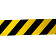 © Ouzhan - A black and yellow striped safety barrier tape, warning of caution or danger