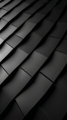 Poster - Dark gray textured squares overlap, creating depth and a geometric pattern.  Abstract background ideal for modern designs, showcasing minimalist elegance