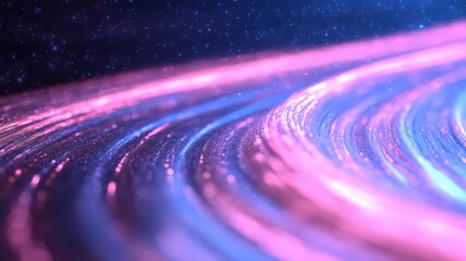 Fototapete - Abstract Glowing Pink and Blue Swirling Lines