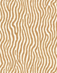 Poster - Seamless zebra animal print illustration. Repeating pattern design for fabric, wallpaper, textile, wrapping paper, decor. Abstract jungle animal skin texture with white and brown stripes.