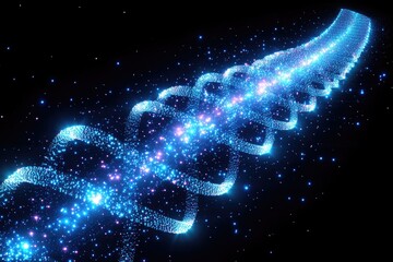 Poster - Abstract design of a spiraling luminous pathway.