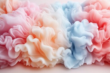 Poster - Abstract pastel colors in swirling, fluid patterns.