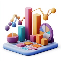 Poster - Colorful data visualization illustrating various analytical tools.