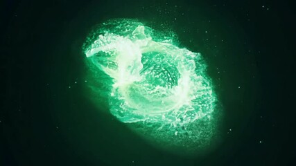 Wall Mural - emerald nebula: glowing green nebula in deep space. a cosmic cloud of gas and dust, glowing with an 
