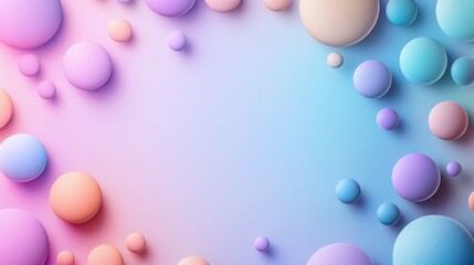 Poster - Colorful Abstract Background with Soft Circles and Gradient Colors