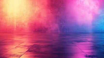 Poster - Vibrant Abstract Background with Colorful Gradients and Reflections