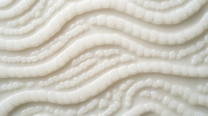 Poster - Abstract Texture of Wavy White Lines on Smooth Background Surface