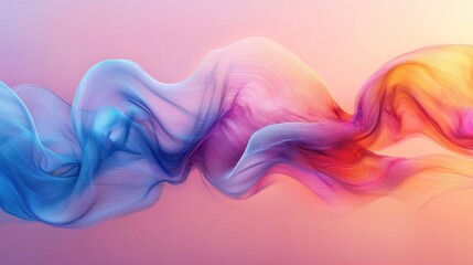 Poster - Colorful Abstract Waves in Soft Gradient Flowing Background