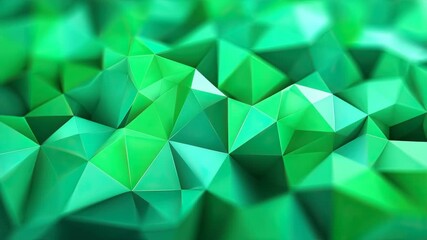 Poster - Abstract Green Geometric Pattern with Triangular Shapes Design