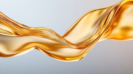 Fototapete - Sophisticated golden shimmer with delicate motion swirl and light reflections
