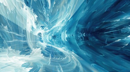 Poster - Abstract picture of wonderful blue wave in nebula style design connect and flow express energy dynamic represent connection of star in universe or plasma scatter on space with mysterious scene. AIG53.