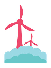 Fototapete - Wind turbine vector, icon set. Modern vector illustration silhouette symbol website logo design. Set of wind turbine icon isolated on white background. Vector illustration. EPS 10