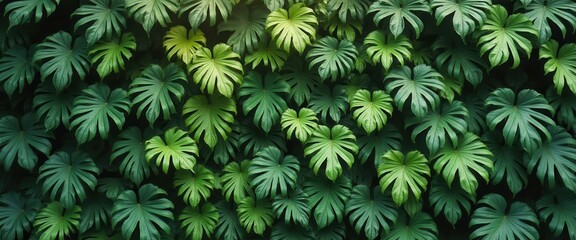 Poster - Lush green plants in a tranquil outdoor garden setting