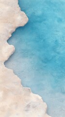 Poster - Abstract River Delta Aerial View: Blue and White Water Channels