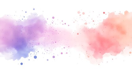 Leinwandbilder - Abstract Watercolor Background with Pink Purple and Orange Hues