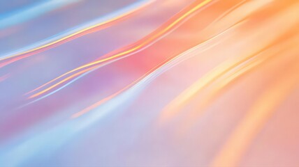 Fototapete - Abstract Pastel Background with Flowing Lines and Soft Light