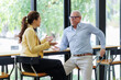 © David - Professional Business Collaboration with Laptop in Modern Office. business people working together concept