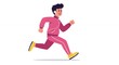 © KHOIRUR - Animated illustration of person running in activewear