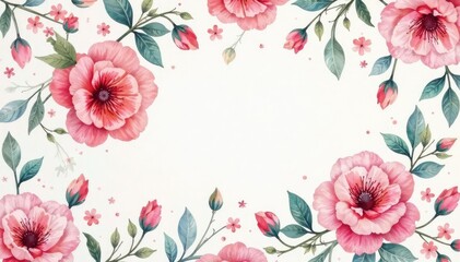  Delicate watercolor floral pattern, soft pastel hues, shabby chic, feminine, spring