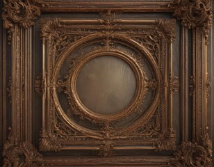 Wall Mural - Intricate gilded frames, ornate detailing, aged patina,  decoration,  background,  old fashioned