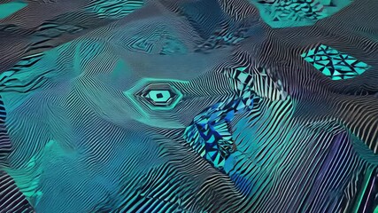 Poster - Abstract Geometric Pattern Visual Art with Triangles and Lines in 4K.