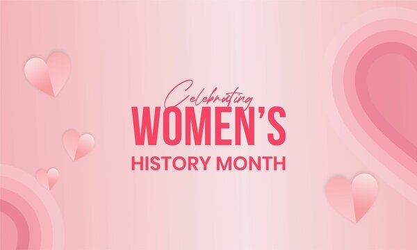 Women's History Month Celebration. Women's Contributions to Events in History and Contemporary Society Abstract Illustration Design