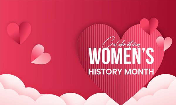 Women's History Month Celebration. Women's Contributions to Events in History and Contemporary Society Abstract Illustration Design