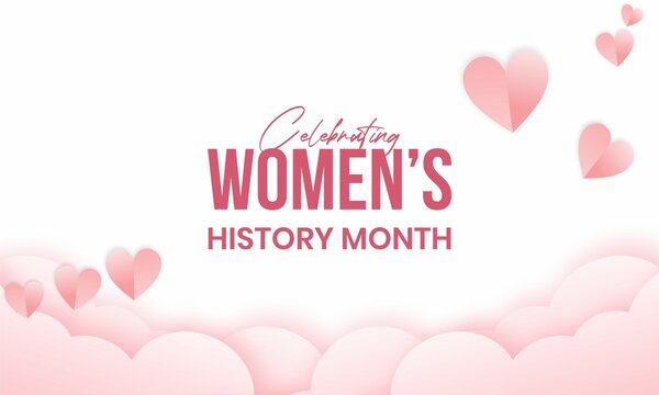 Women's History Month Celebration. Women's Contributions to Events in History and Contemporary Society Abstract Illustration Design