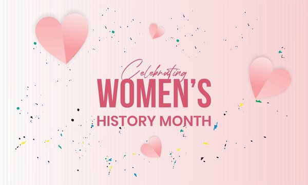 Women's History Month Celebration. Women's Contributions to Events in History and Contemporary Society Abstract Illustration Design