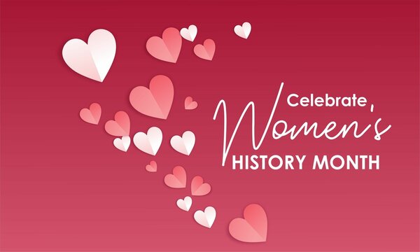 Women's History Month Celebration. Women's Contributions to Events in History and Contemporary Society Abstract Illustration Design