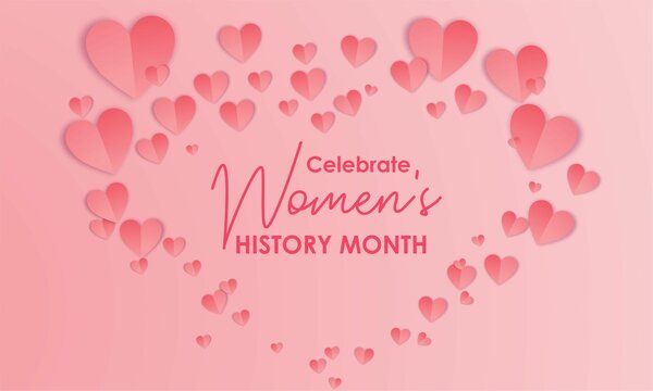 Women's History Month Celebration. Women's Contributions to Events in History and Contemporary Society Abstract Illustration Design