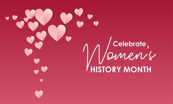 Women's History Month Celebration. Women's Contributions to Events in History and Contemporary Society Abstract Illustration Design