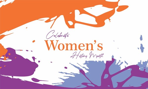 Women's History Month Celebration. Women's Contributions to Events in History and Contemporary Society Abstract Illustration Design