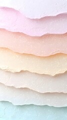Poster - Layered Pastel Waves Abstract Background Texture