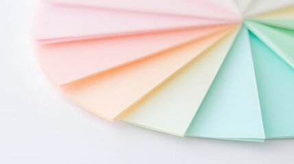 Leinwandbilder - Pastel Color Paper Gradient Fan Display
