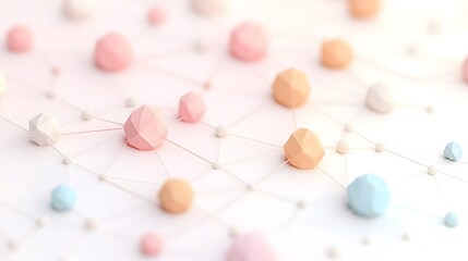 Poster - Pastel Geometric Clusters in Minimal Floating Grid
