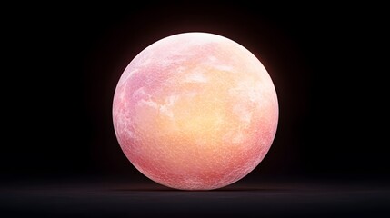 Fototapete - Pink Orange Mesh Globe 3D Render