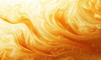 Poster - Golden abstract swirl background with shimmering textures and fluid patterns