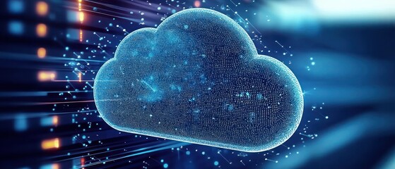 Poster - abstract digital cloud image