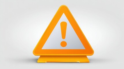 Poster - A cautionary warning sign symbolizing important financial signals and alerts for risk and opportunity considerations
