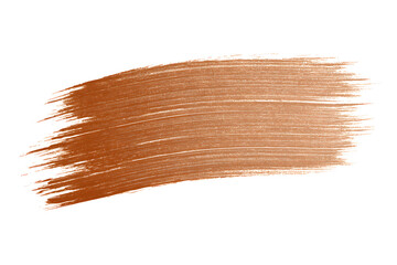 Wall Mural - A brown brushstroke, isolated on white background