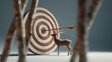 Poster - Stop hunting and reversal icon concept depicting the process of clearing stops and market reversals