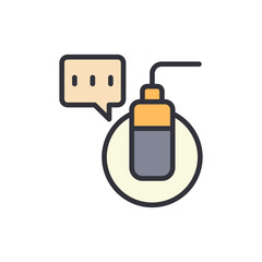 Poster - Minimalistic Illustration of Microphone with Speech Bubble for Audio Content