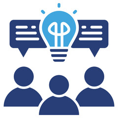 Poster - Discussion Two Color Icon