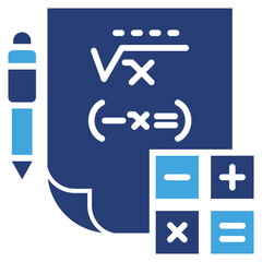 Poster - Mathematics Two Color Icon