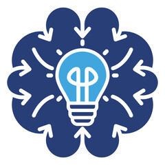 Poster - Brainstorming Two Color Icon