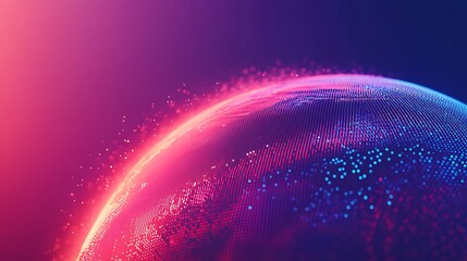 Poster - Abstract Globe: Digital World, Network, Technology Background